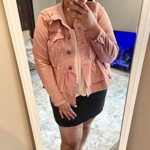 Lane Bryant | Pink Denim Jacket